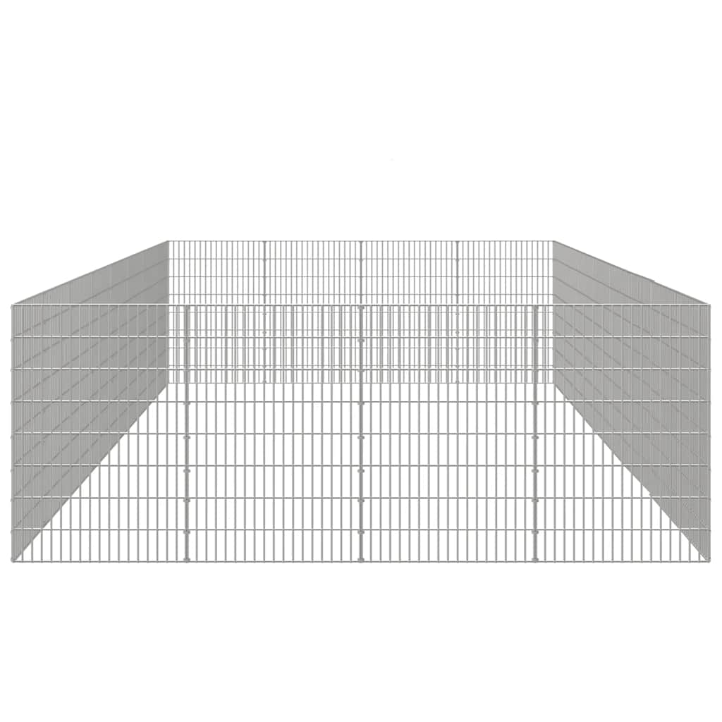 Dierenverblijf 24 panelen 54x80 cm gegalvaniseerd ijzer is nu te koop bij PeponiXL, paradijselijk wonen!