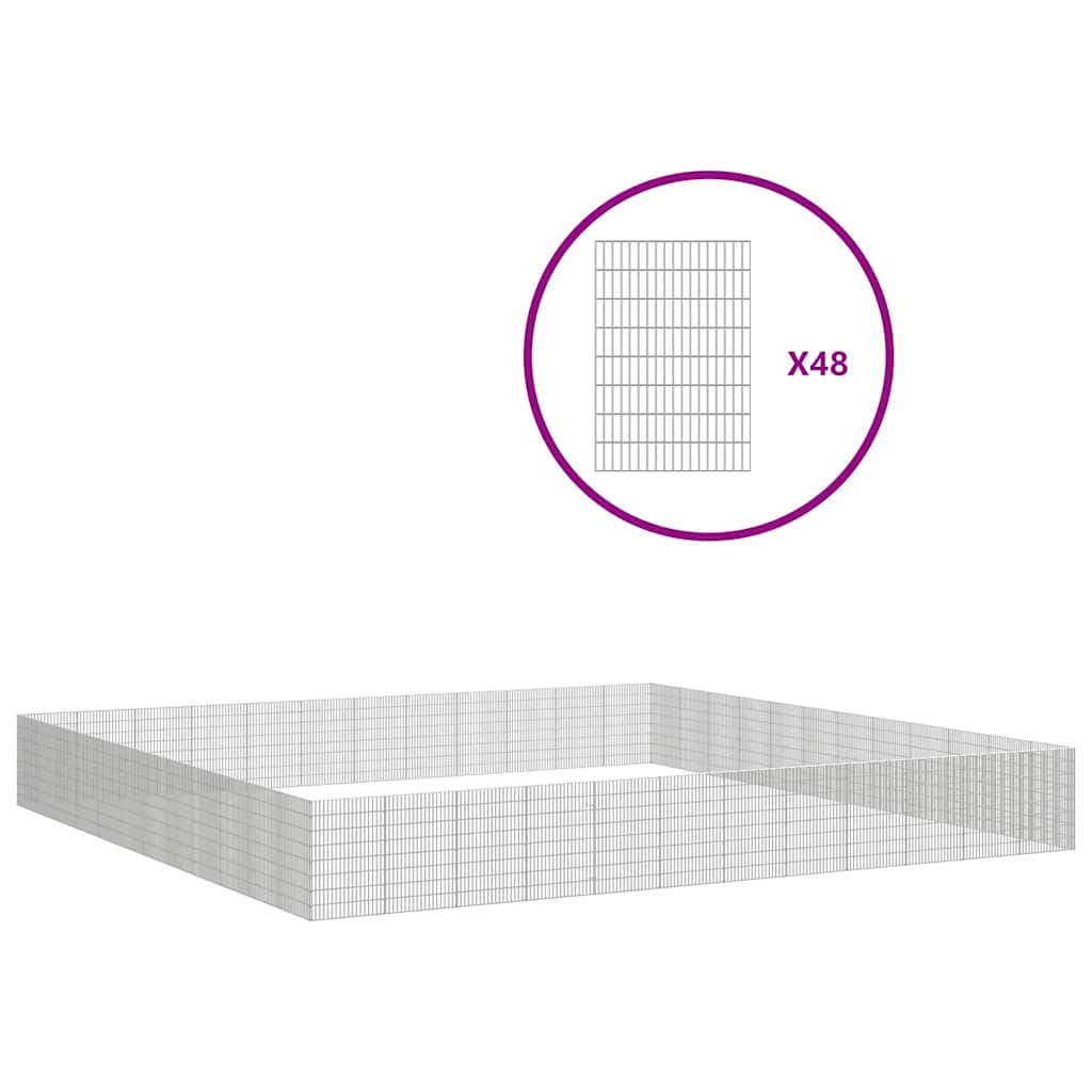Dierenverblijf 48 panelen 54x80 cm gegalvaniseerd ijzer is nu te koop bij PeponiXL, paradijselijk wonen!