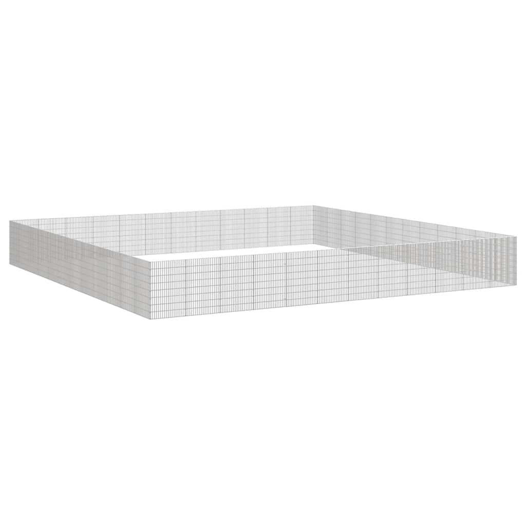 Dierenverblijf 48 panelen 54x80 cm gegalvaniseerd ijzer is nu te koop bij PeponiXL, paradijselijk wonen!