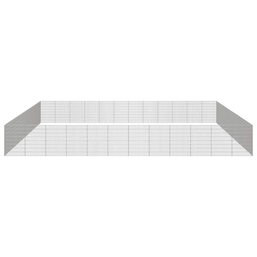 Dierenverblijf 48 panelen 54x80 cm gegalvaniseerd ijzer is nu te koop bij PeponiXL, paradijselijk wonen!