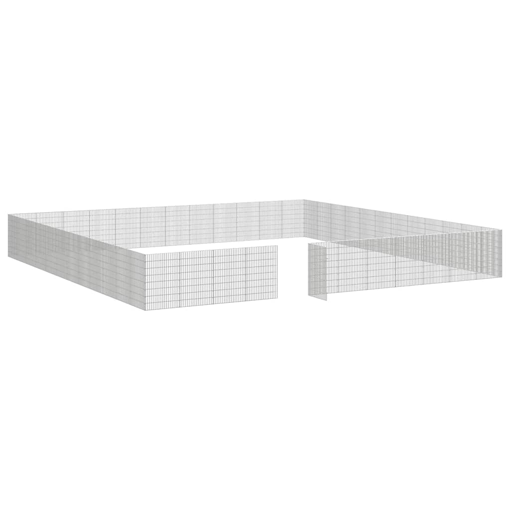 Dierenverblijf 48 panelen 54x80 cm gegalvaniseerd ijzer is nu te koop bij PeponiXL, paradijselijk wonen!