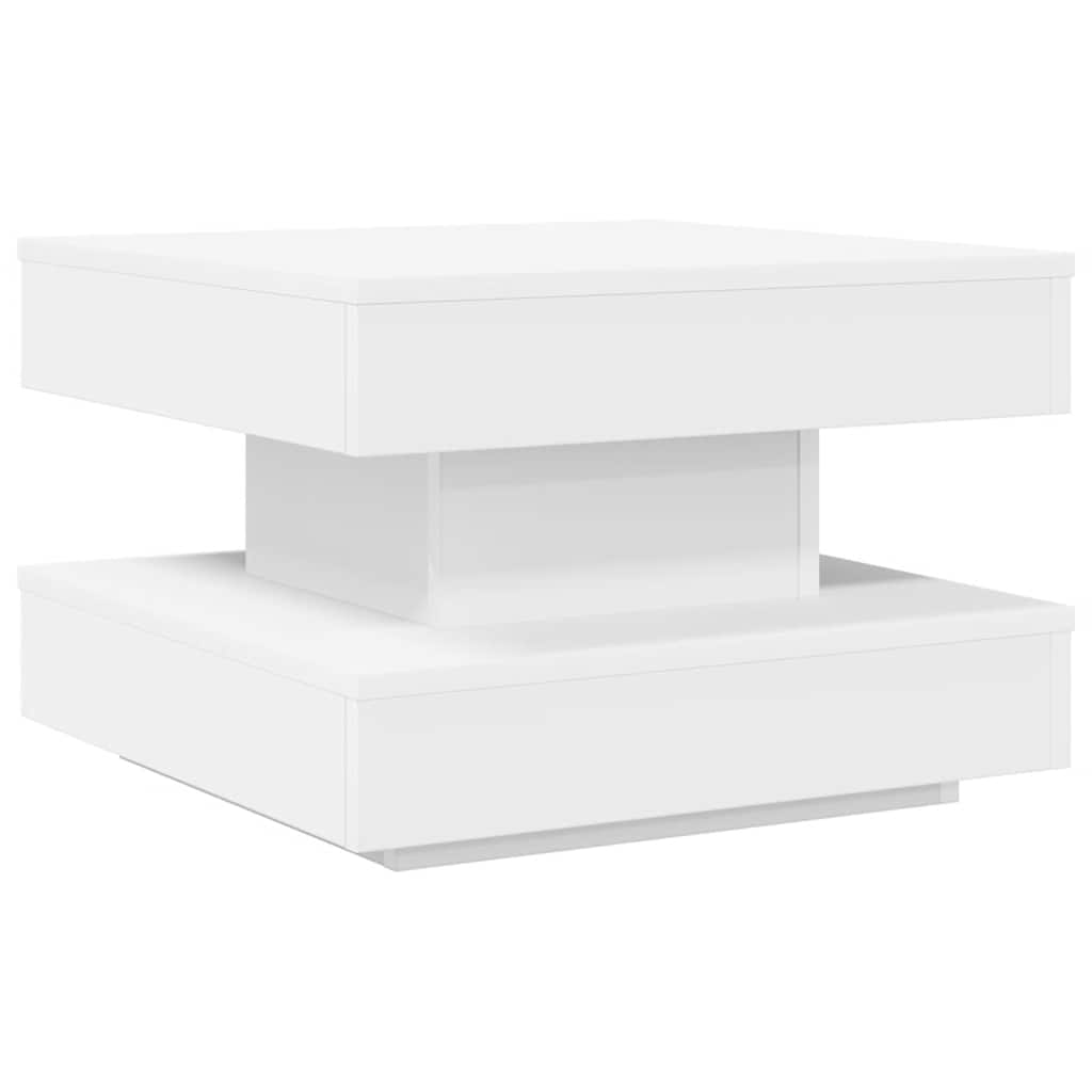 Salontafel 360 graden draaibaar 50x50x34,5 cm wit is nu te koop bij PeponiXL, paradijselijk wonen!