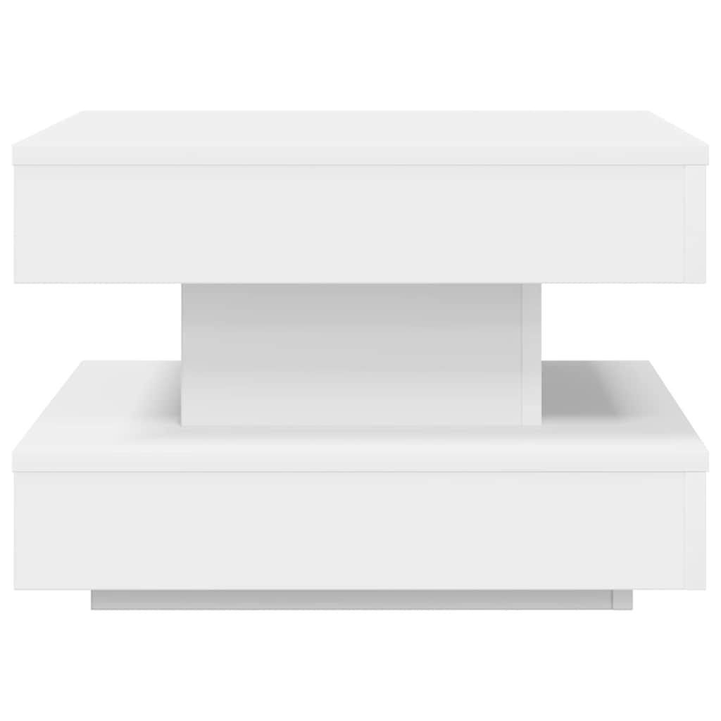 Salontafel 360 graden draaibaar 50x50x34,5 cm wit is nu te koop bij PeponiXL, paradijselijk wonen!