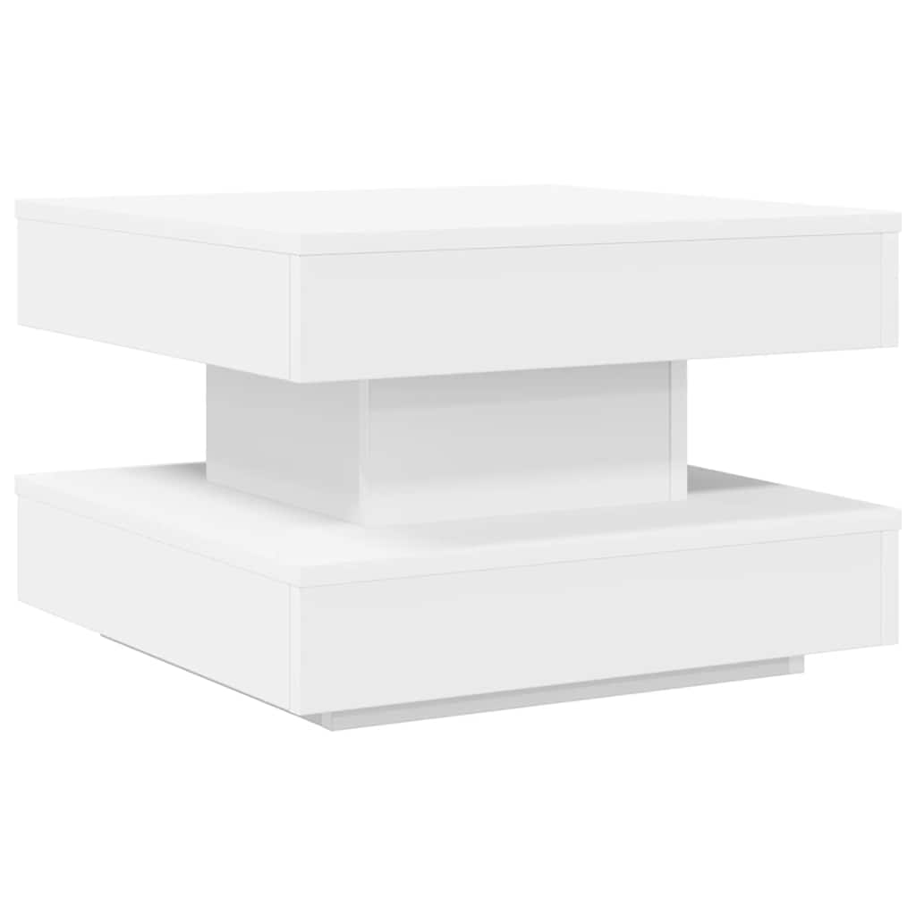 Salontafel 360 graden draaibaar 50x50x34,5 cm wit is nu te koop bij PeponiXL, paradijselijk wonen!