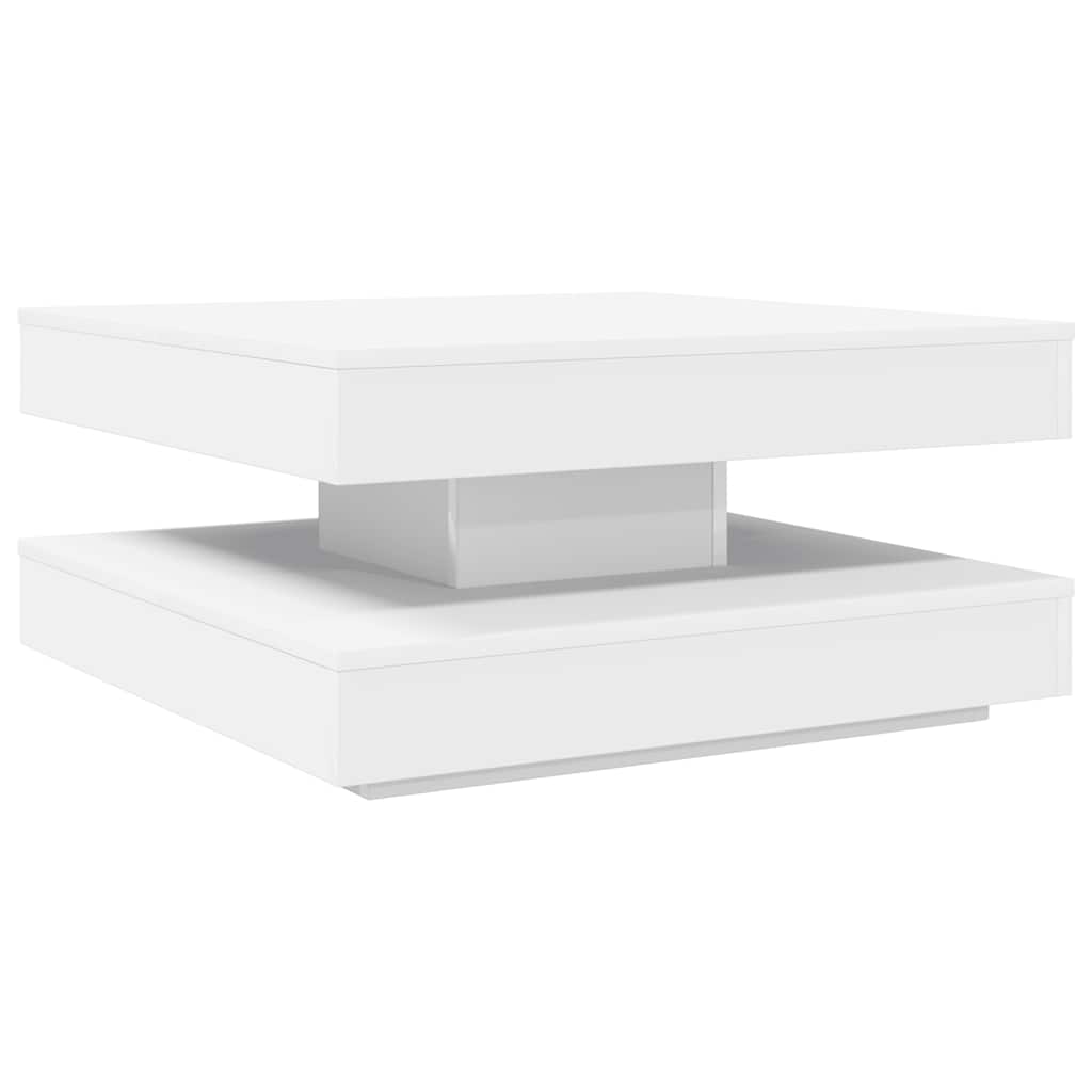 Salontafel 360 graden draaibaar 70x70x34,5 cm wit is nu te koop bij PeponiXL, paradijselijk wonen!