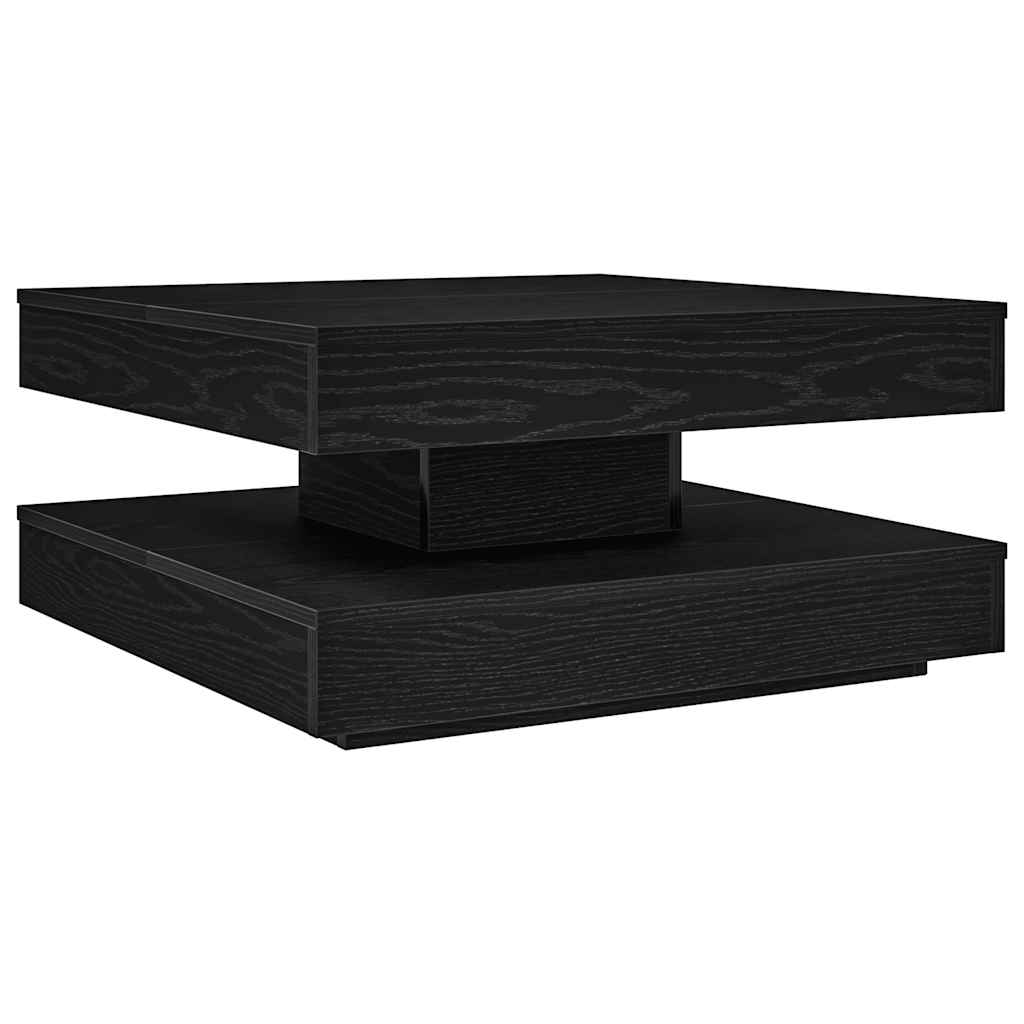 Salontafel 360 graden draaibaar 70x70x34,5 cm zwart is nu te koop bij PeponiXL, paradijselijk wonen!