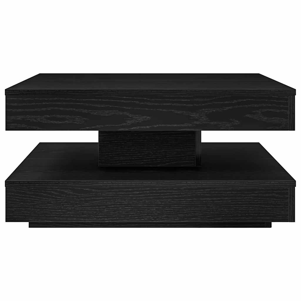 Salontafel 360 graden draaibaar 70x70x34,5 cm zwart is nu te koop bij PeponiXL, paradijselijk wonen!