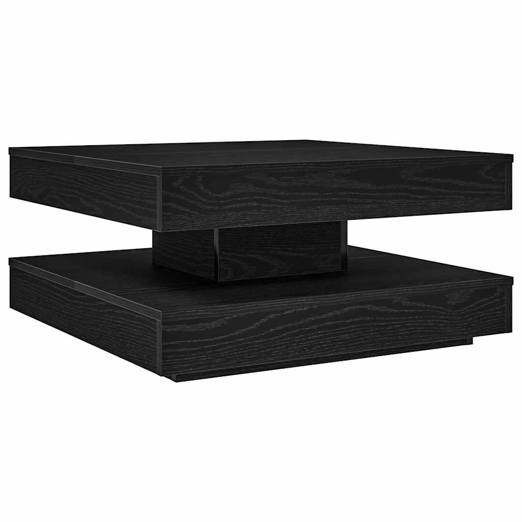 Salontafel 360 graden draaibaar 70x70x34,5 cm zwart is nu te koop bij PeponiXL, paradijselijk wonen!