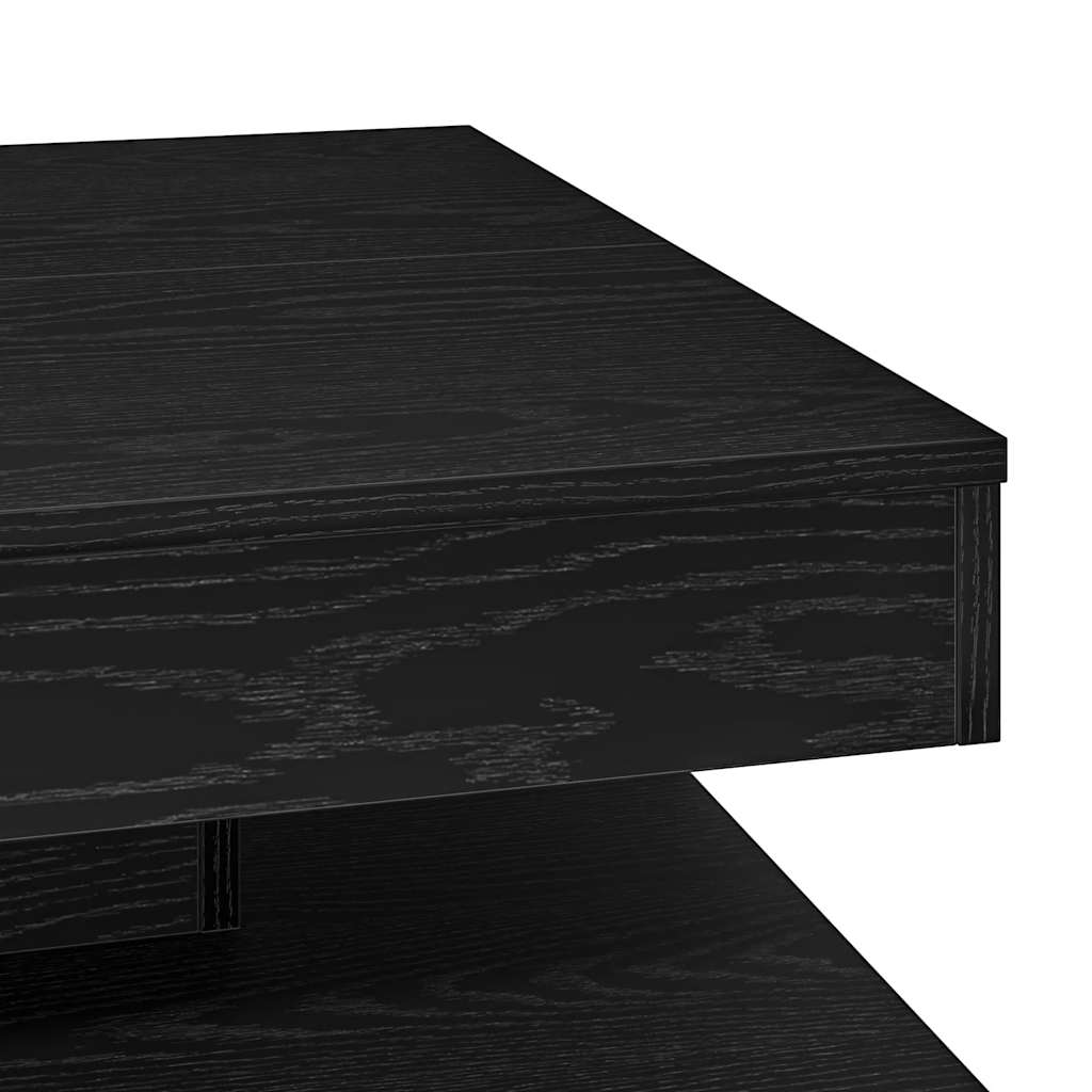 Salontafel 360 graden draaibaar 70x70x34,5 cm zwart is nu te koop bij PeponiXL, paradijselijk wonen!