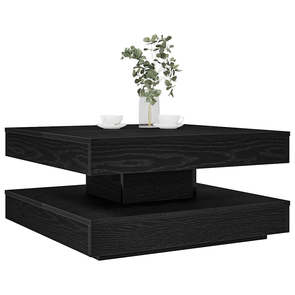 Salontafel 360 graden draaibaar 70x70x34,5 cm zwart is nu te koop bij PeponiXL, paradijselijk wonen!