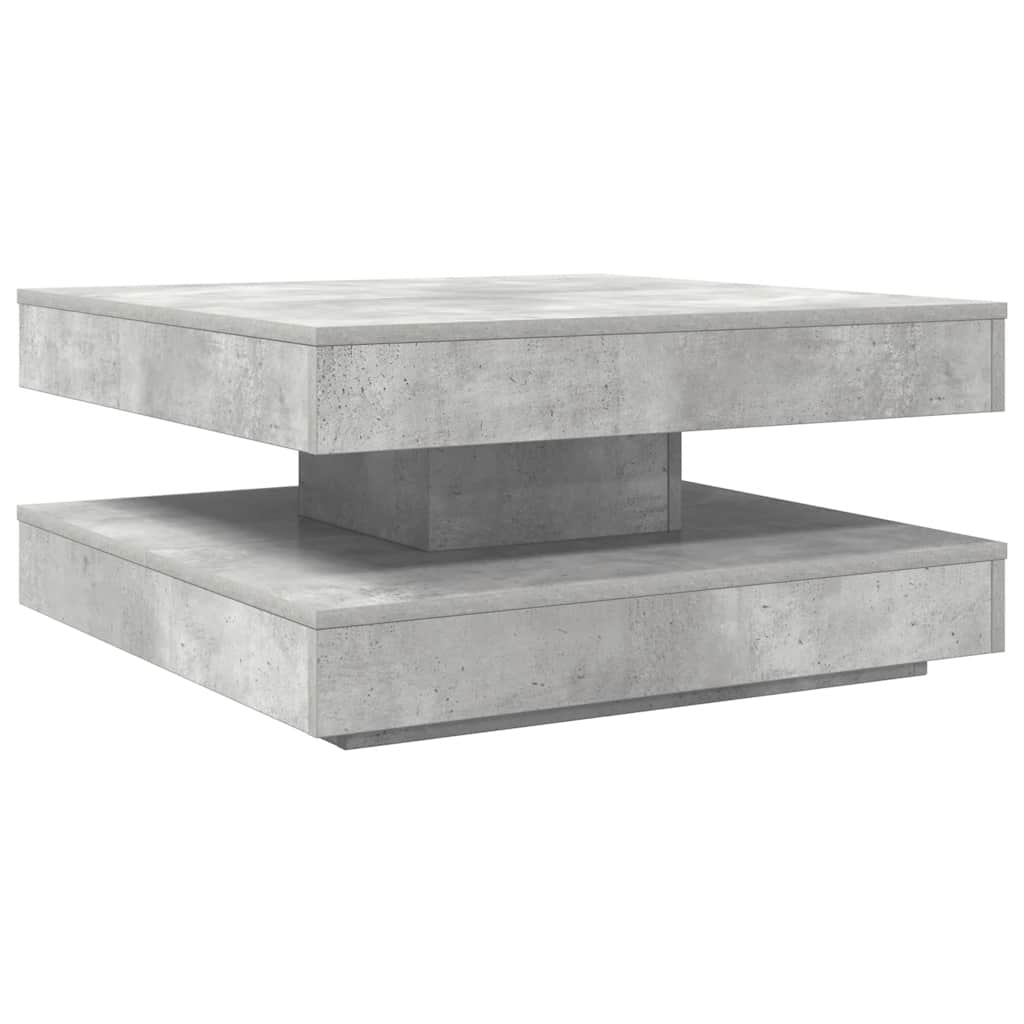 Salontafel 360 graden draaibaar 70x70x34,5 cm betongrijs is nu te koop bij PeponiXL, paradijselijk wonen!