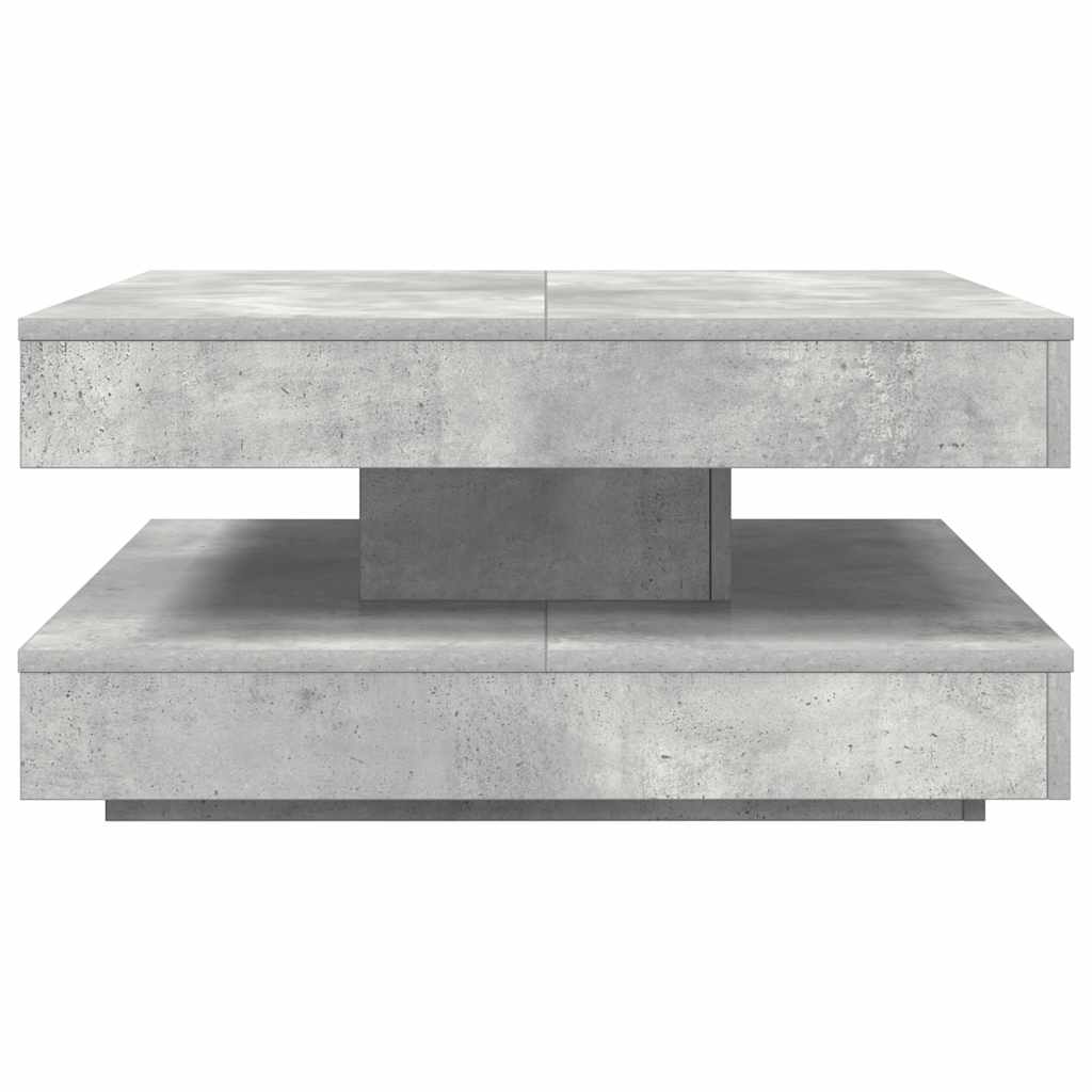Salontafel 360 graden draaibaar 70x70x34,5 cm betongrijs is nu te koop bij PeponiXL, paradijselijk wonen!