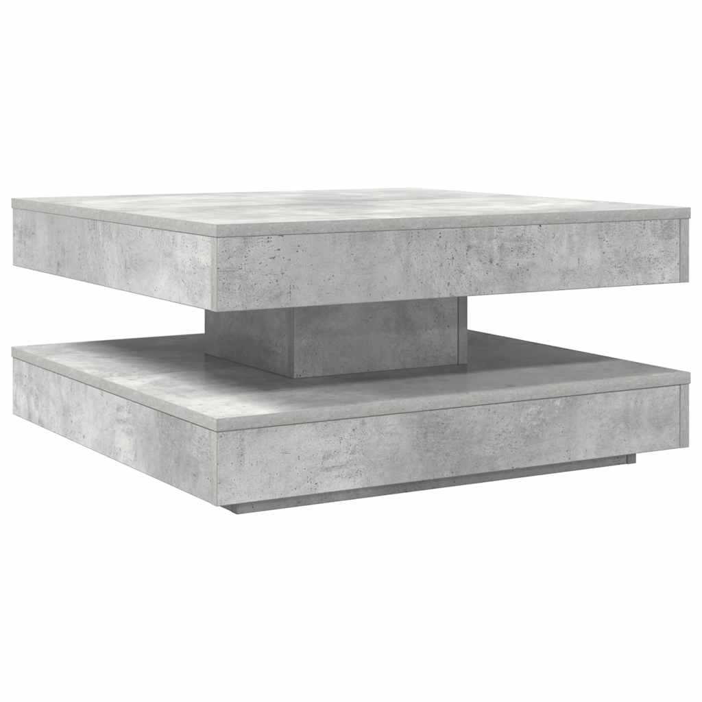 Salontafel 360 graden draaibaar 70x70x34,5 cm betongrijs is nu te koop bij PeponiXL, paradijselijk wonen!