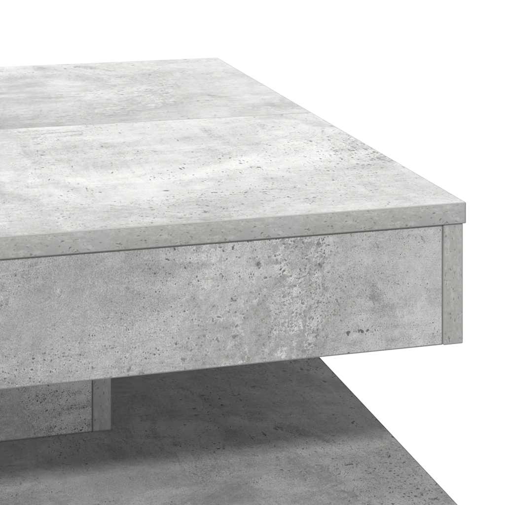 Salontafel 360 graden draaibaar 70x70x34,5 cm betongrijs is nu te koop bij PeponiXL, paradijselijk wonen!