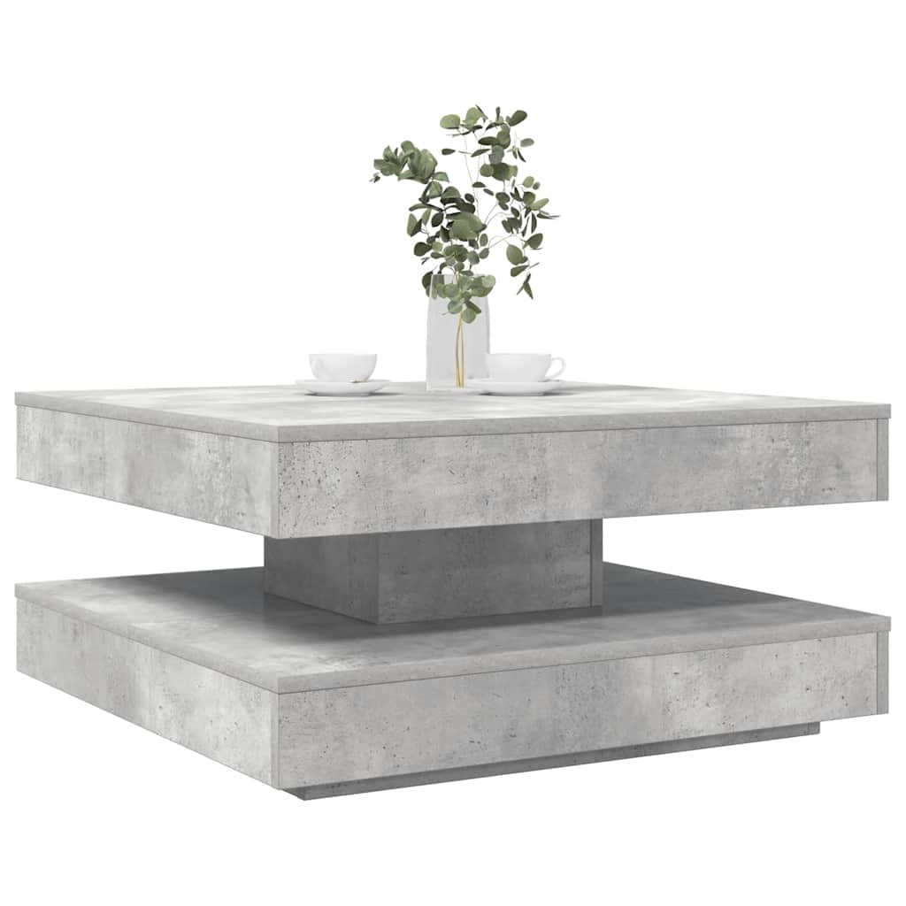 Salontafel 360 graden draaibaar 70x70x34,5 cm betongrijs is nu te koop bij PeponiXL, paradijselijk wonen!