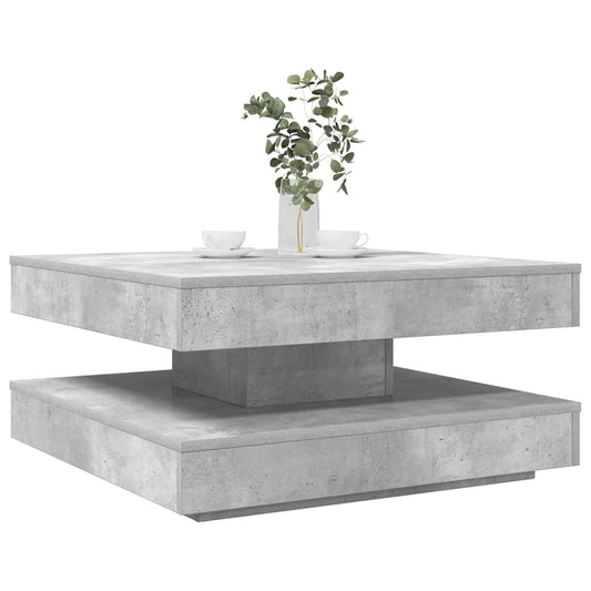 Salontafel 360 graden draaibaar 70x70x34,5 cm betongrijs is nu te koop bij PeponiXL, paradijselijk wonen!