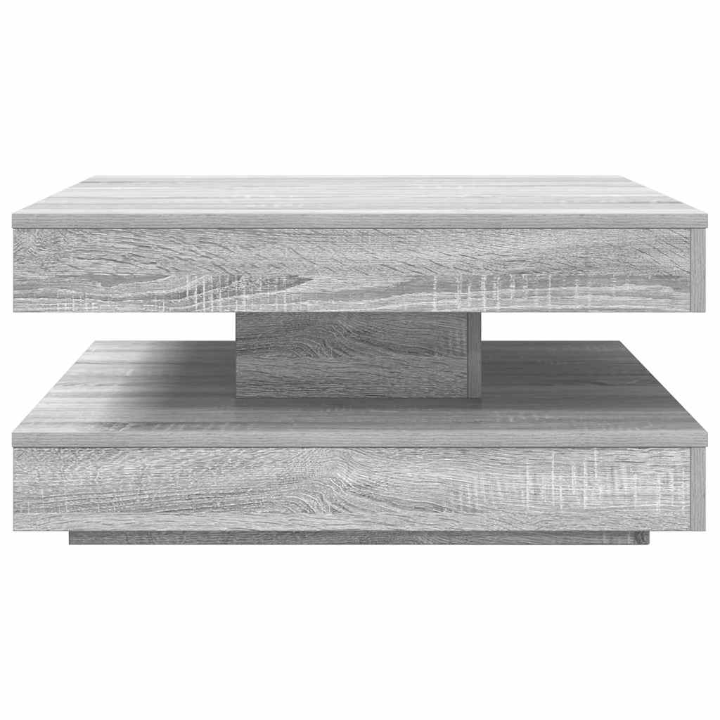 Salontafel 360 graden draaibaar 70x70x34,5cm grijs sonoma eiken is nu te koop bij PeponiXL, paradijselijk wonen!