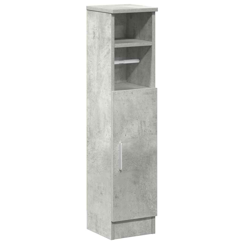 Badkamerkast met rolhouder 20,5x22x90 cm betongrijs is nu te koop bij PeponiXL, paradijselijk wonen!
