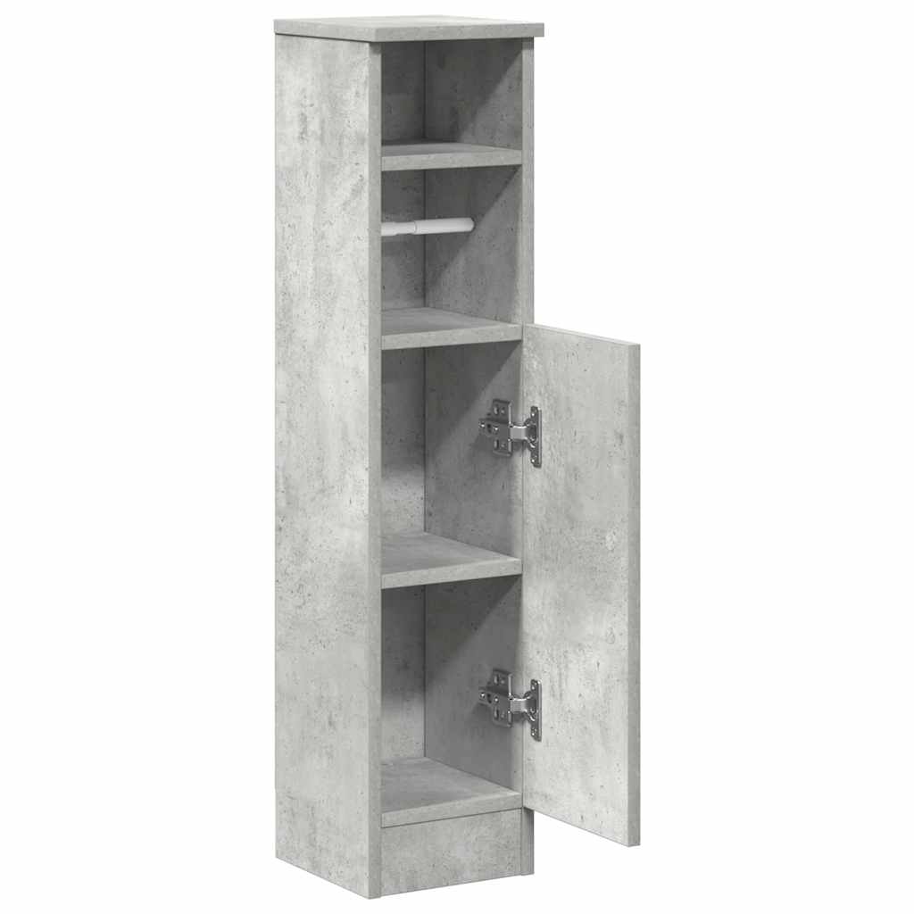 Badkamerkast met rolhouder 20,5x22x90 cm betongrijs is nu te koop bij PeponiXL, paradijselijk wonen!