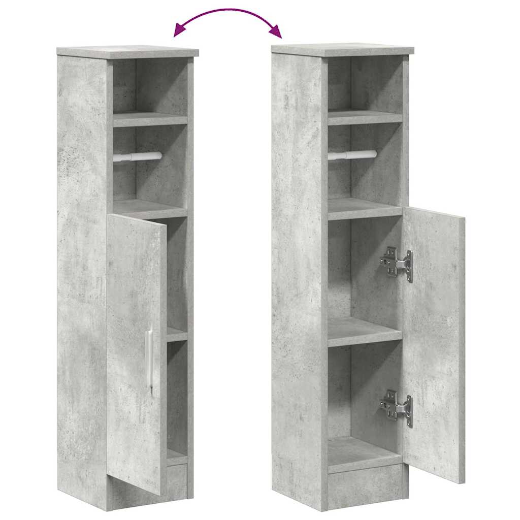 Badkamerkast met rolhouder 20,5x22x90 cm betongrijs is nu te koop bij PeponiXL, paradijselijk wonen!