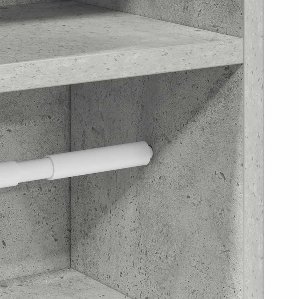 Badkamerkast met rolhouder 20,5x22x90 cm betongrijs is nu te koop bij PeponiXL, paradijselijk wonen!
