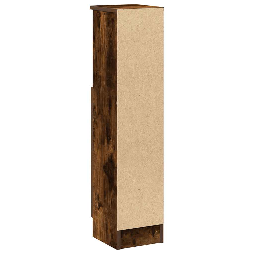 Badkamerkast met rolhouder 20,5x22x90 cm gerookt eikenkleurig is nu te koop bij PeponiXL, paradijselijk wonen!