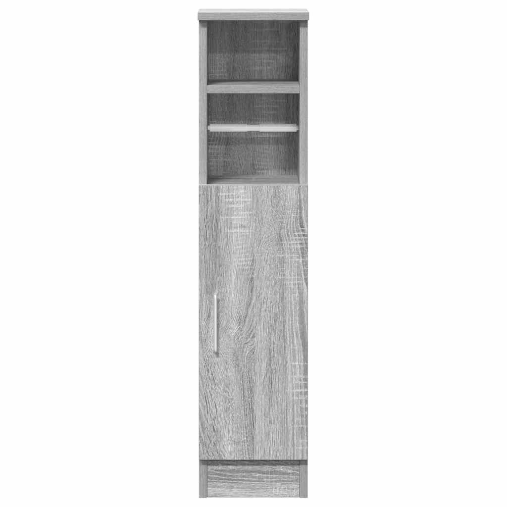 Badkamerkast met rolhouder 20,5x22x90 cm grijs sonoma eiken is nu te koop bij PeponiXL, paradijselijk wonen!
