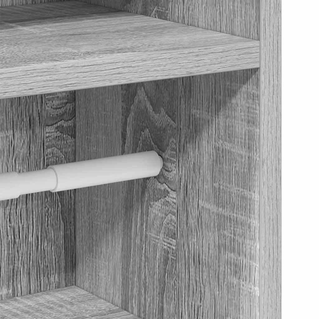 Badkamerkast met rolhouder 20,5x22x90 cm grijs sonoma eiken is nu te koop bij PeponiXL, paradijselijk wonen!