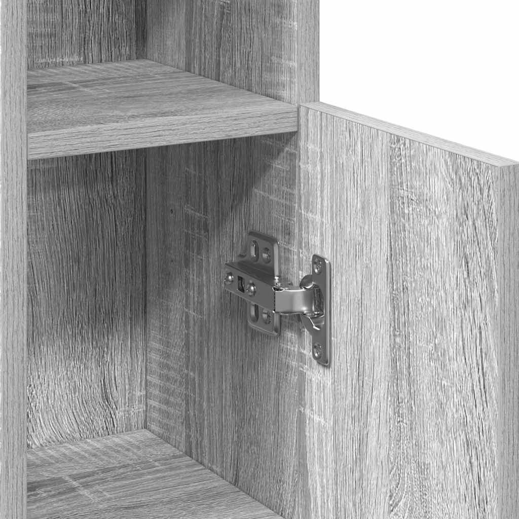 Badkamerkast met rolhouder 20,5x22x90 cm grijs sonoma eiken is nu te koop bij PeponiXL, paradijselijk wonen!