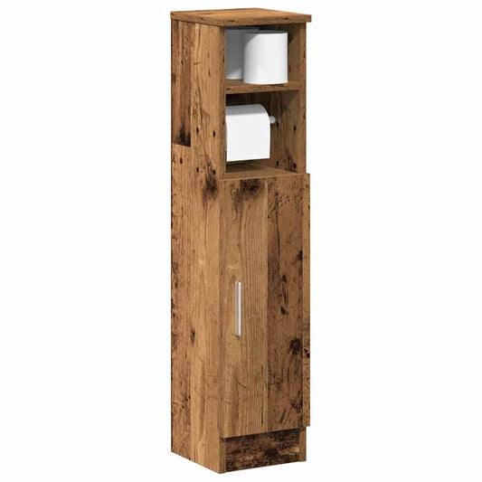 Badkamerkast met rolhouder 20,5x22x90 cm oud houtkleurig is nu te koop bij PeponiXL, paradijselijk wonen!