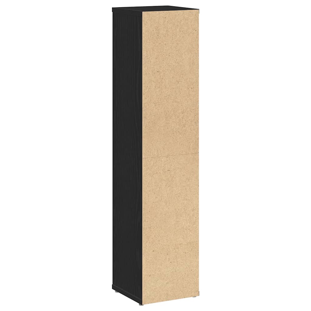 Badkamerkast met rolhouder 20,5x20x90 cm zwart is nu te koop bij PeponiXL, paradijselijk wonen!