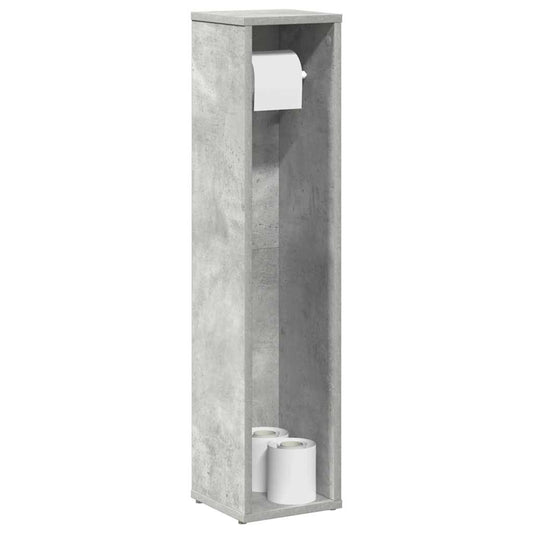 Badkamerkast met rolhouder betongrijs 20,5x20x90 cm is nu te koop bij PeponiXL, paradijselijk wonen!