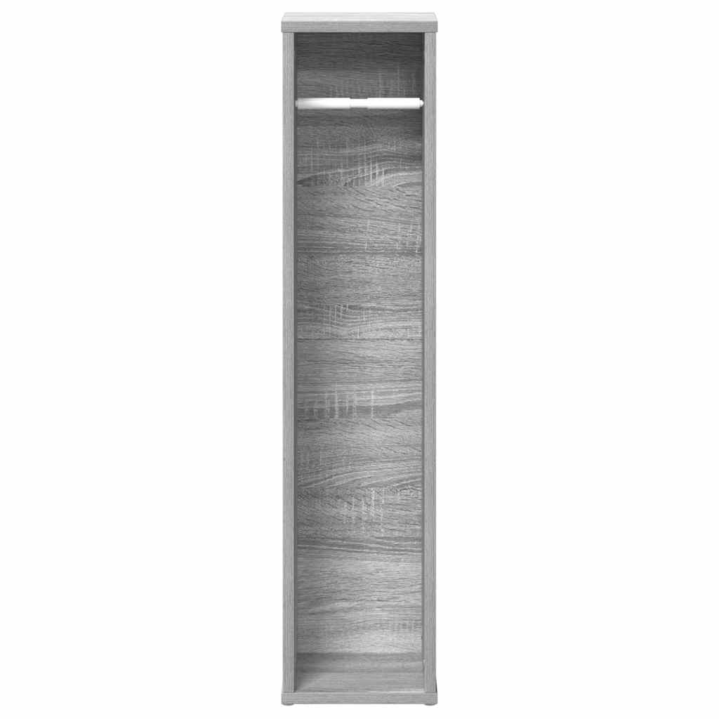 Badkamerkast met rolhouder grijs Sonoma 20,5x20x90 cm is nu te koop bij PeponiXL, paradijselijk wonen!