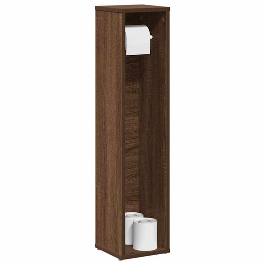 Badkamerkast met rolhouder Bruin Eiken 20,5x20x90 cm is nu te koop bij PeponiXL, paradijselijk wonen!