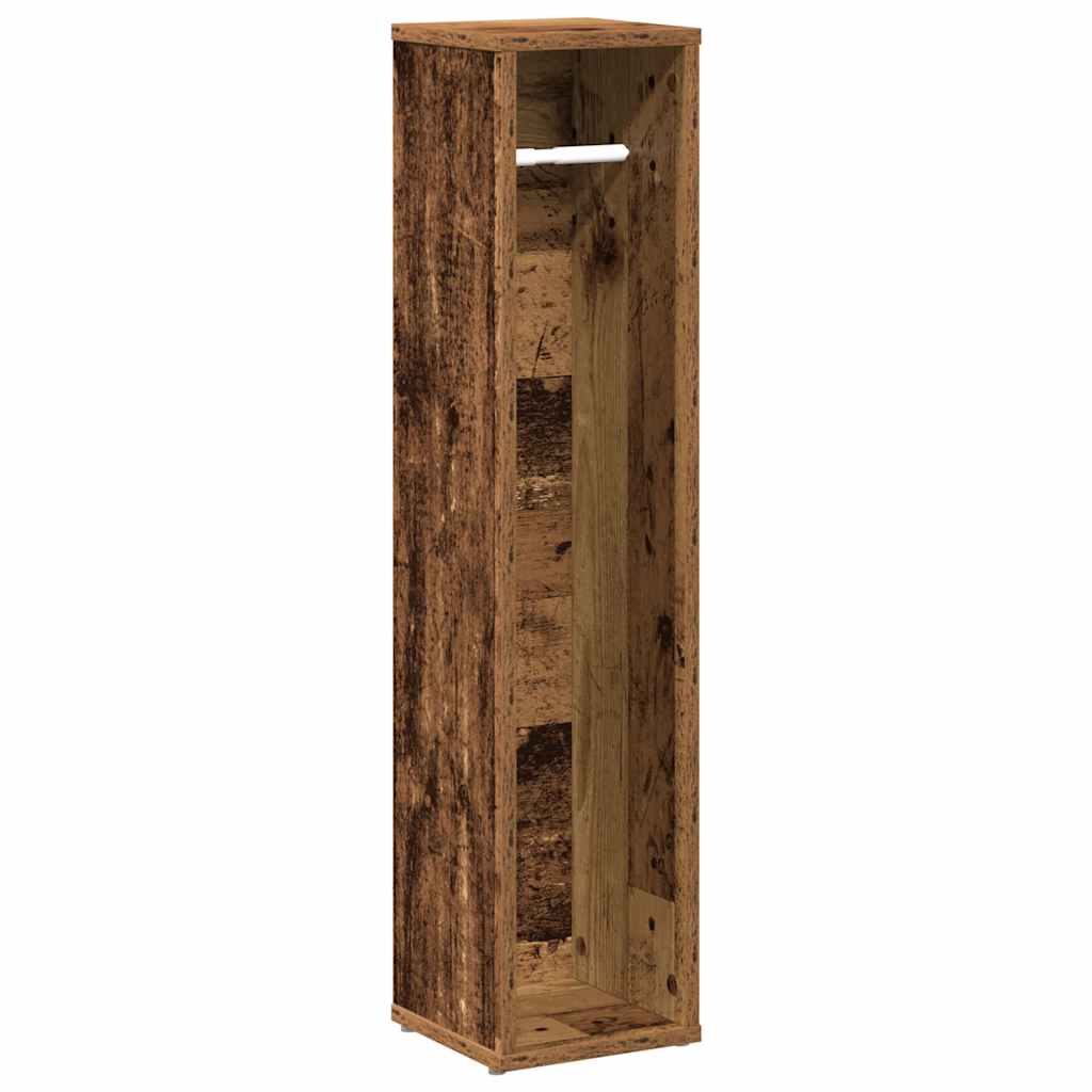 Badkamerkast met rolhouder oud hout 20,5x20x90 cm is nu te koop bij PeponiXL, paradijselijk wonen!