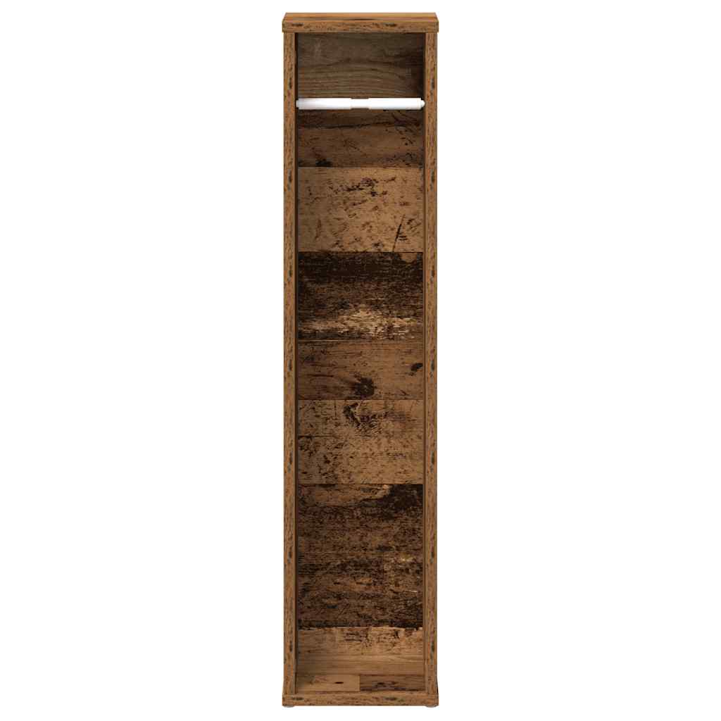 Badkamerkast met rolhouder oud hout 20,5x20x90 cm is nu te koop bij PeponiXL, paradijselijk wonen!