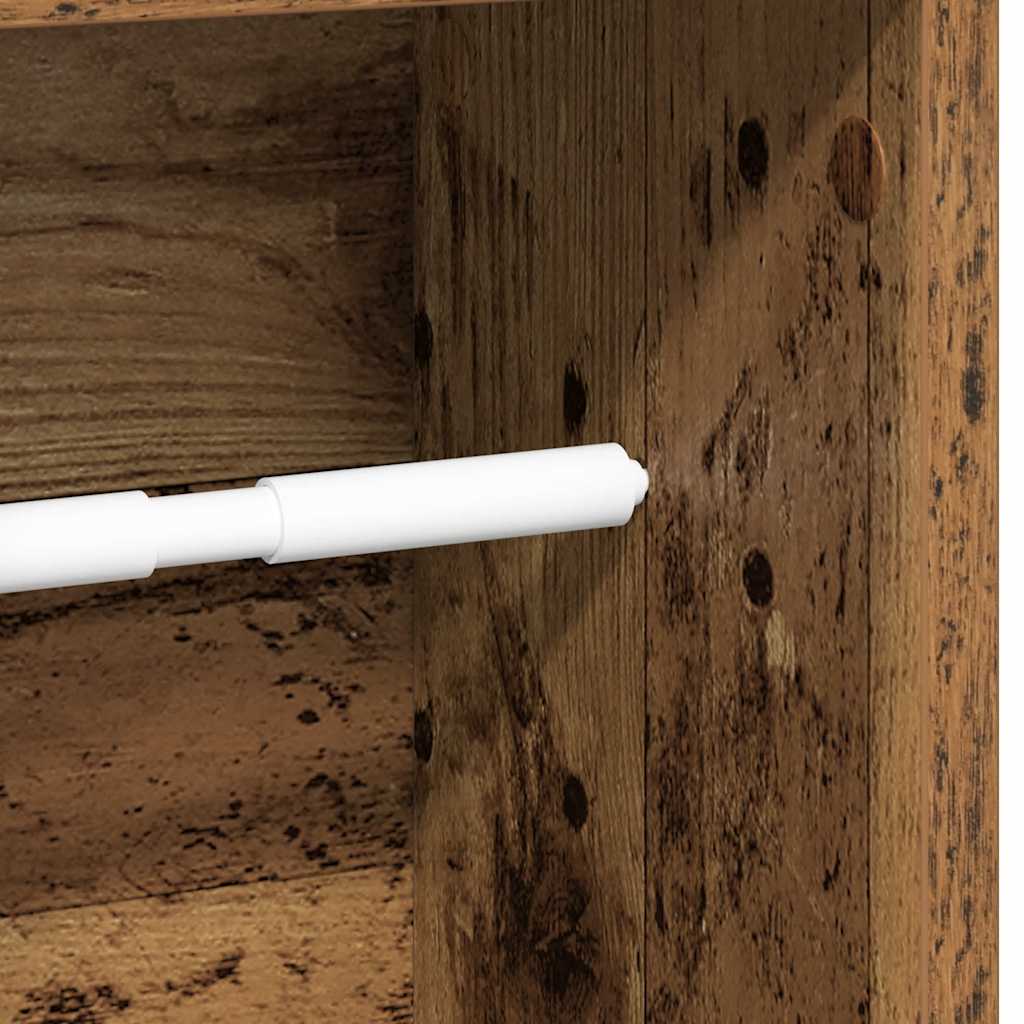 Badkamerkast met rolhouder oud hout 20,5x20x90 cm is nu te koop bij PeponiXL, paradijselijk wonen!