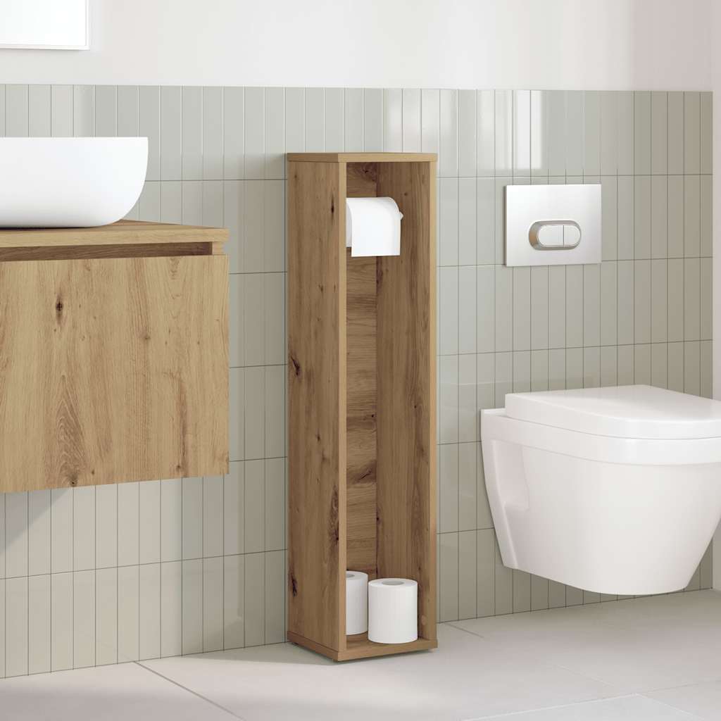 Badkamerkast met rolhouder Artisan Oak 20,5x20x90 cm is nu te koop bij PeponiXL, paradijselijk wonen!