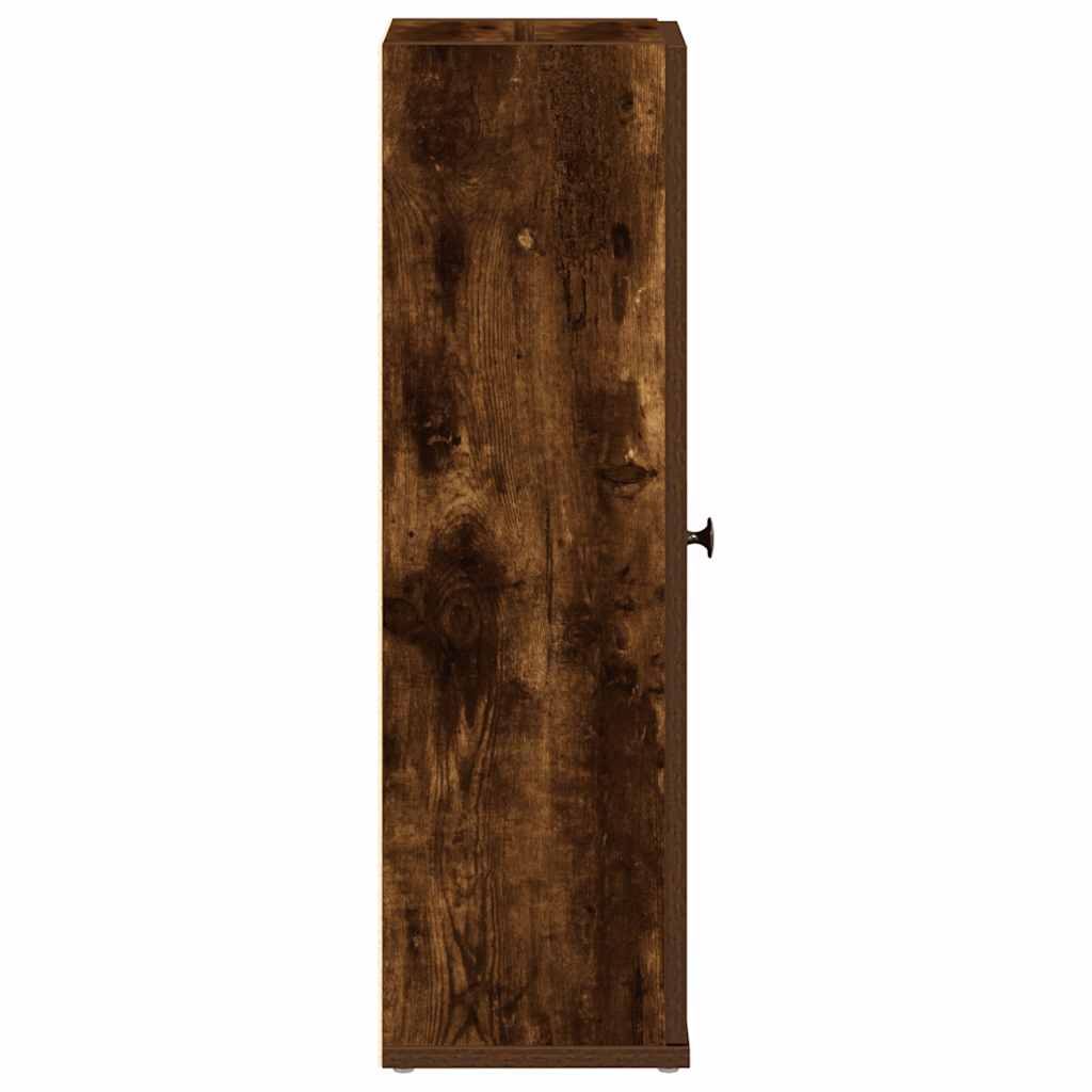 Badkamerkast met rolhouder 20,5x22x72 cm gerookt eikenkleurig is nu te koop bij PeponiXL, paradijselijk wonen!