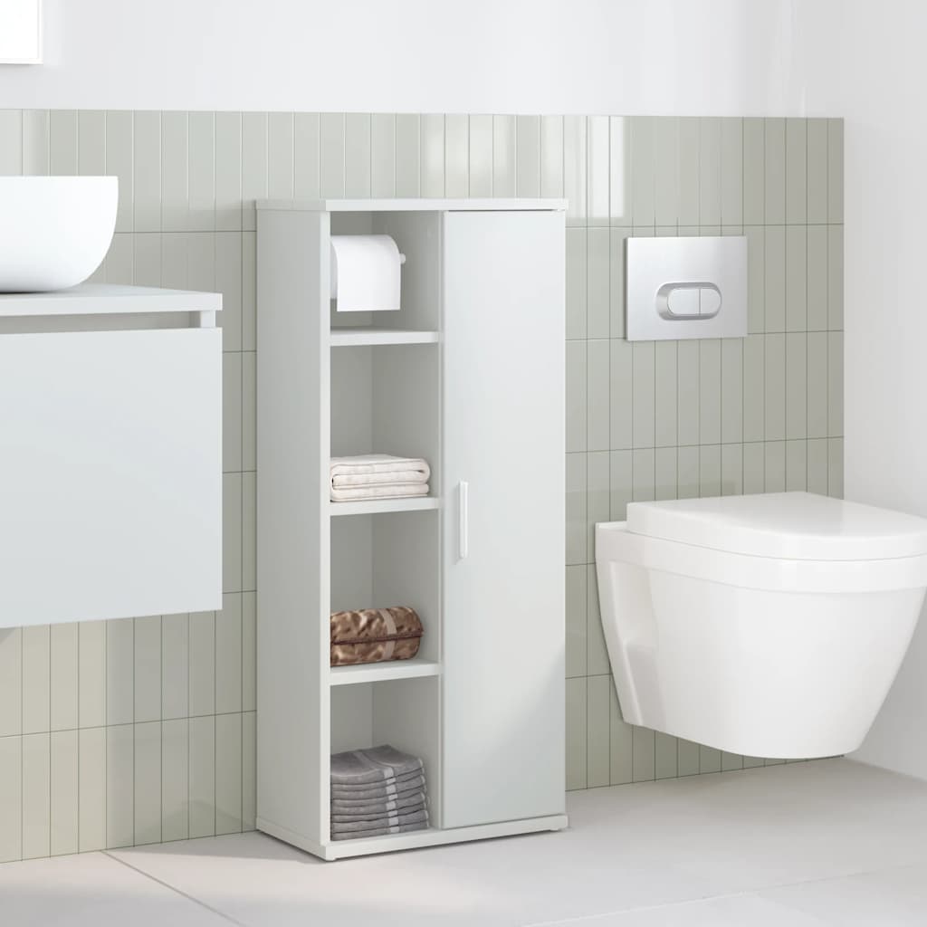 Badkamerkast met rolhouder 39x22x90 cm wit is nu te koop bij PeponiXL, paradijselijk wonen!