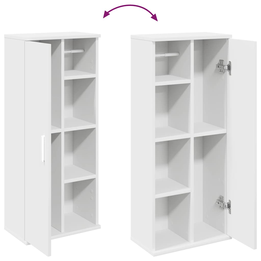 Badkamerkast met rolhouder 39x22x90 cm wit is nu te koop bij PeponiXL, paradijselijk wonen!