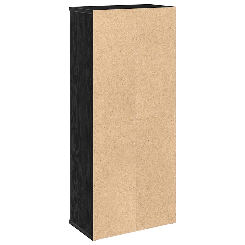 Badkamerkast met rolhouder 39x22x90 cm zwart is nu te koop bij PeponiXL, paradijselijk wonen!