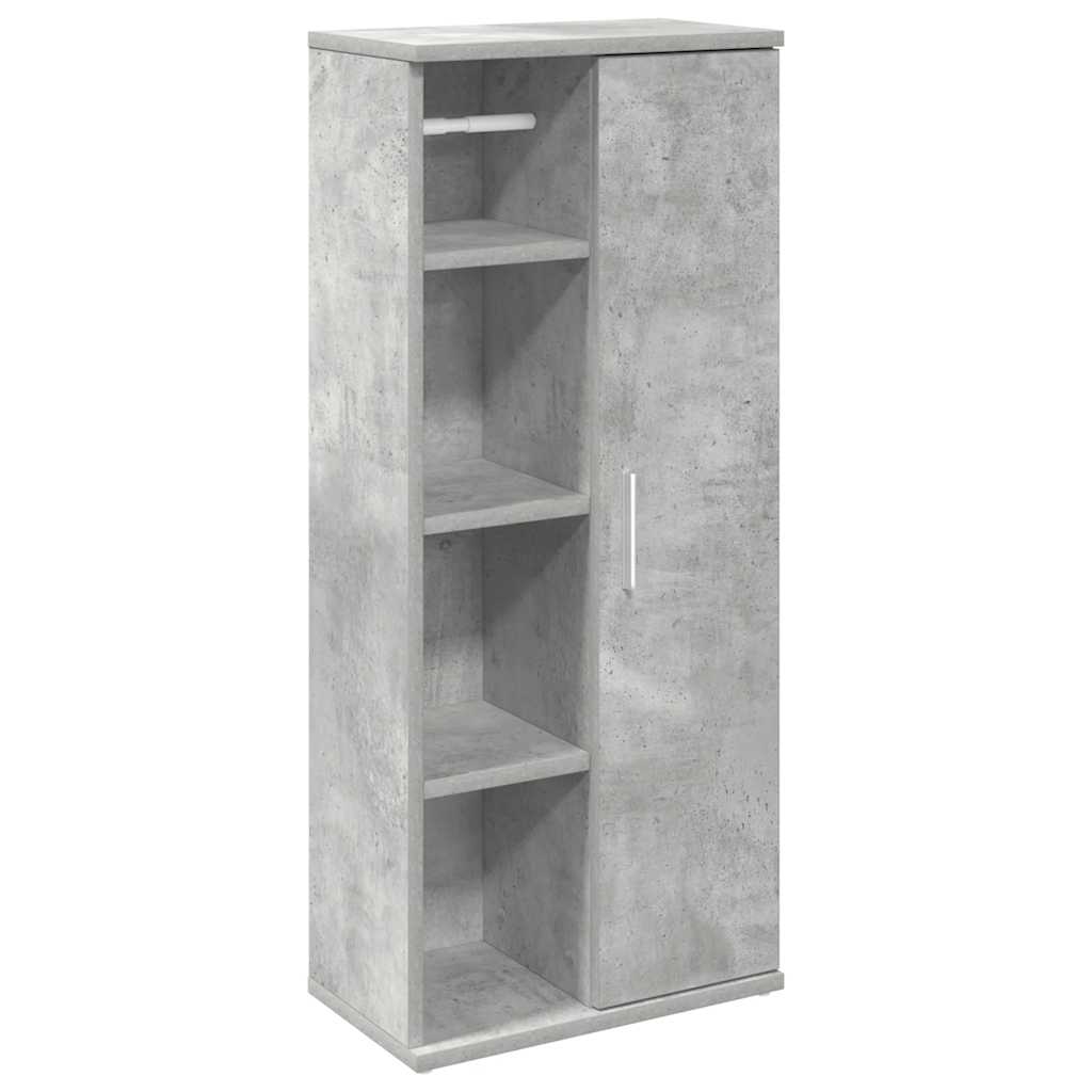 Badkamerkast met rolhouder 39x22x90 cm betongrijs is nu te koop bij PeponiXL, paradijselijk wonen!
