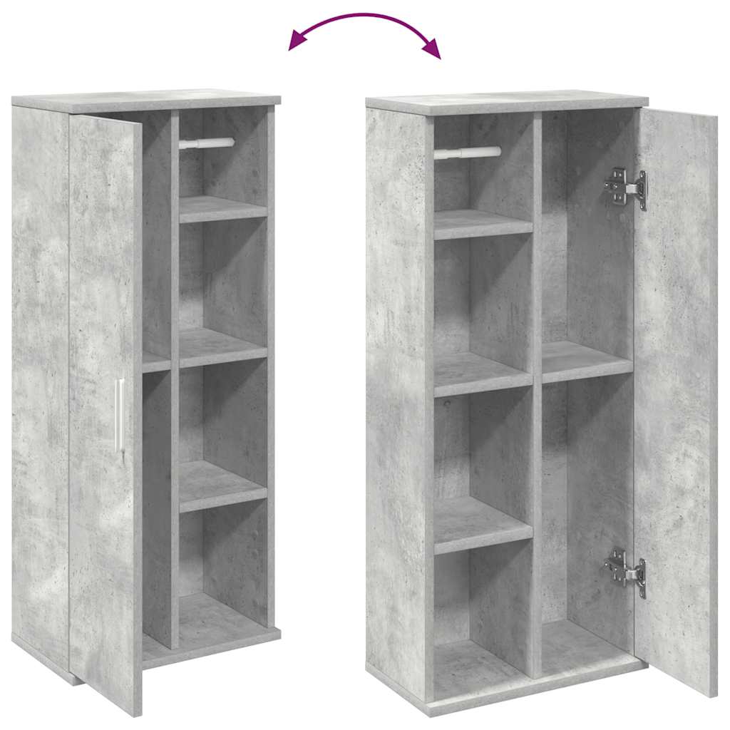 Badkamerkast met rolhouder 39x22x90 cm betongrijs is nu te koop bij PeponiXL, paradijselijk wonen!