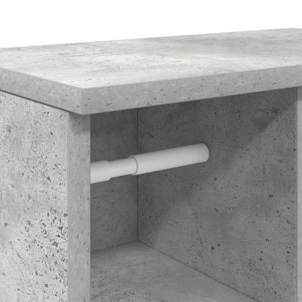 Badkamerkast met rolhouder 39x22x90 cm betongrijs is nu te koop bij PeponiXL, paradijselijk wonen!