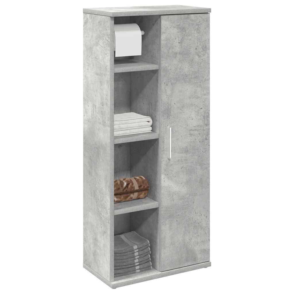 Badkamerkast met rolhouder 39x22x90 cm betongrijs is nu te koop bij PeponiXL, paradijselijk wonen!