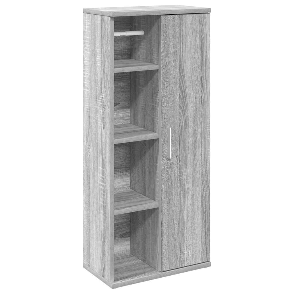 Badkamerkast met rolhouder 39x22x90 cm grijs sonoma eiken is nu te koop bij PeponiXL, paradijselijk wonen!