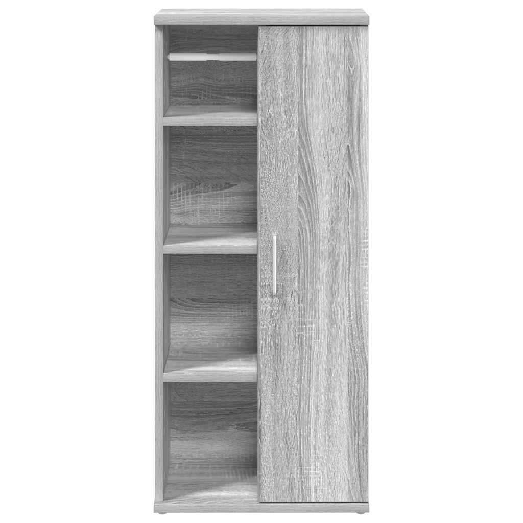 Badkamerkast met rolhouder 39x22x90 cm grijs sonoma eiken is nu te koop bij PeponiXL, paradijselijk wonen!