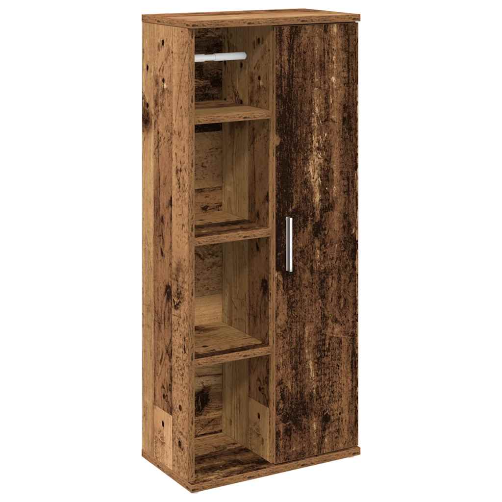 Badkamerkast met rolhouder 39x22x90 cm oud houtkleurig is nu te koop bij PeponiXL, paradijselijk wonen!