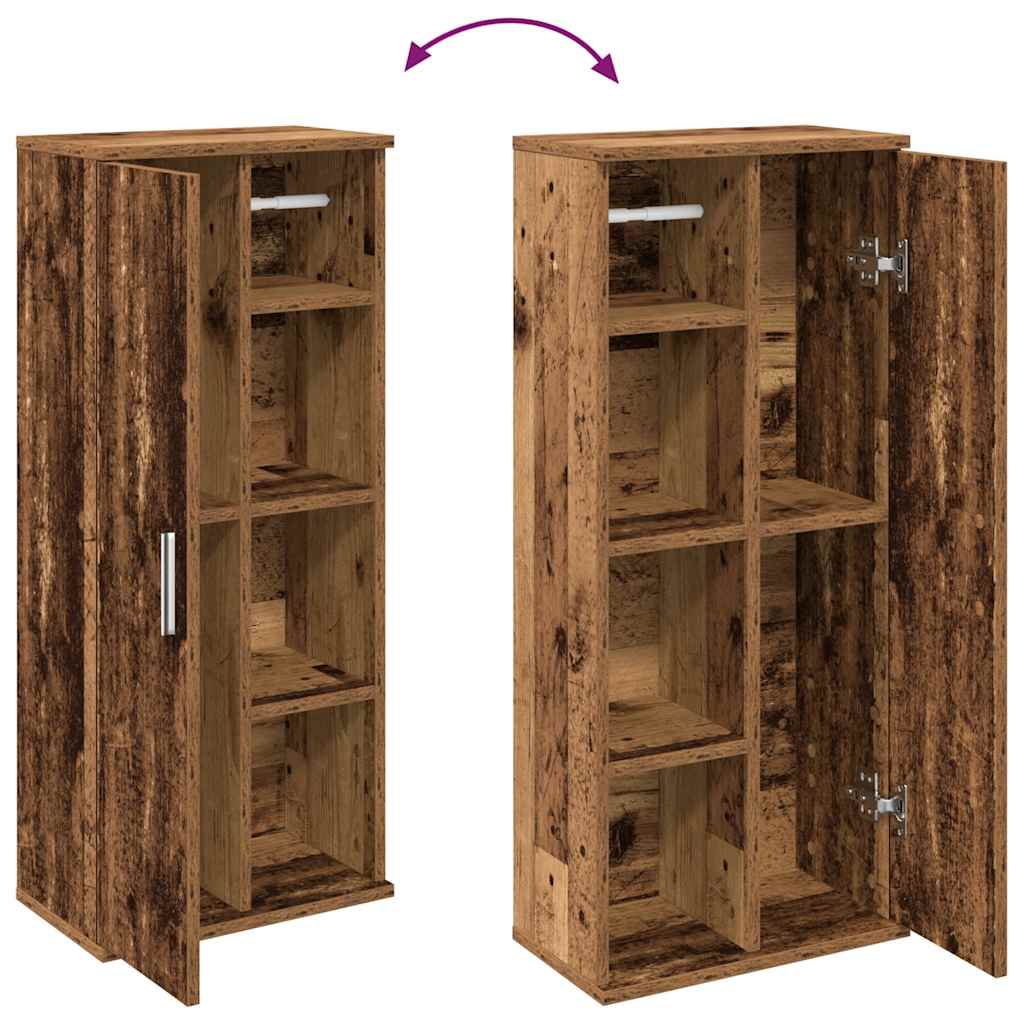 Badkamerkast met rolhouder 39x22x90 cm oud houtkleurig is nu te koop bij PeponiXL, paradijselijk wonen!